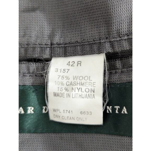 OSCAR DE LA RENTA! CASHMERE & WOOL WINTER WEIGHT BLACK JACKET SPORT COAT! SZ 42R - Picture 9 of 10